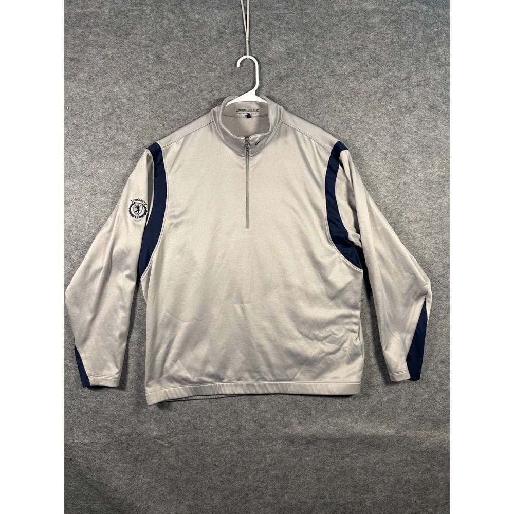 Nike Golf Therma-FIT Turnberry Quarter Zip Pullover Gray XL Mens‎